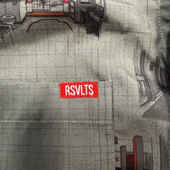 RSVLTS The Shining Men's M Graphic Print Button-Down Shirt Multicolor - Picture 6 of 10